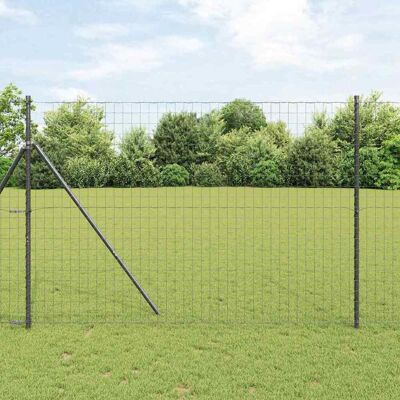 vidaXL Bodenmontierter Euro-Zaun 10 x 1,6 m PVC-beschichteter Stahl vidaXL Bodenmontierter Euro-Zaun 10 x 1,6 m PVC-beschichteter Stahl