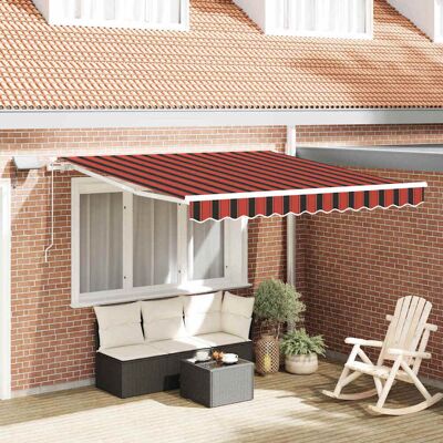 vidaXL Ausziehbare Markise Orange und Braun 300 x 250 cm vidaXL Ausziehbare Markise Orange und Braun 300 x 250 cm