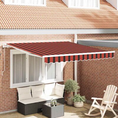 vidaXL Ausziehbare Markise Orange und Braun 300 x 250 cm vidaXL Ausziehbare Markise Orange und Braun 300 x 250 cm