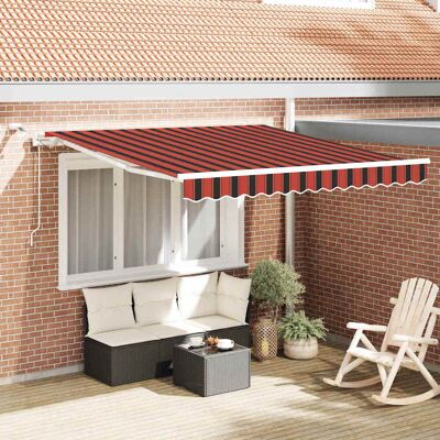 vidaXL Ausziehbare Markise Orange und Braun 300 x 250 cm Polyester vidaXL Ausziehbare Markise Orange und Braun 300 x 250 cm Polyester