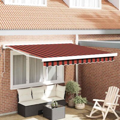 vidaXL Ausziehbare Markise Orange und Braun 300 x 250 cm vidaXL Ausziehbare Markise Orange und Braun 300 x 250 cm