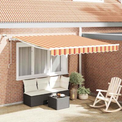 vidaXL Ausziehbare Markise Gelb und Orange 300 x 250 cm Polyester vidaXL Ausziehbare Markise Gelb und Orange 300 x 250 cm Polyester