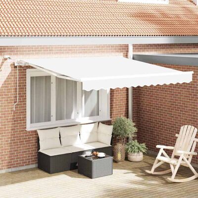 vidaXL Ausziehbare Markise Weiß 300 x 250 cm Polyester vidaXL Ausziehbare Markise Weiß 300 x 250 cm Polyester