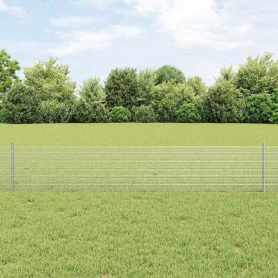 vidaXL Geschweißter Drahtzaun mit Pfosten 10 x 0,4 m Verzinkter Stahl vidaXL Geschweißter Drahtzaun mit Pfosten 10 x 0,4 m Verzinkter Stahl