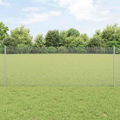 vidaXL U Platte Silber 0.8x10 m Stahlzaun vidaXL U Platte Silber 0.8x10 m Stahlzaun
