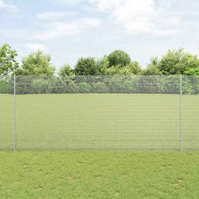 vidaXL Verzinkter Stahl Gitterzaun 1,4x10 m - Zaun vidaXL Verzinkter Stahl Gitterzaun 1,4x10 m - Zaun