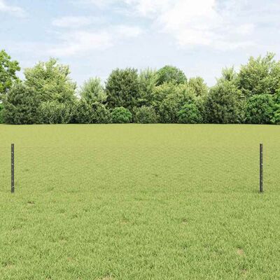 vidaXL Sechseckiger Zaun mit Pfosten 10 x 0,4 m Grau Netz vidaXL Sechseckiger Zaun mit Pfosten 10 x 0,4 m Grau Netz