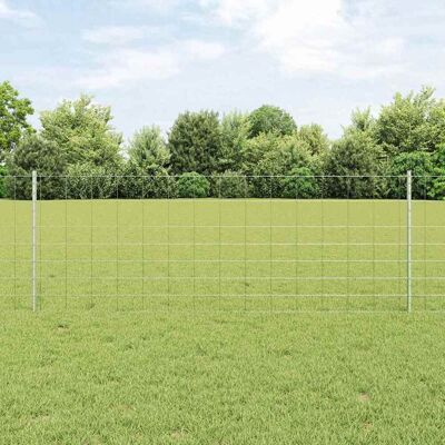 vidaXL Wildzaun mit Pfosten 25 x 0,8 m Verzinkter Stahl Silber Netz vidaXL Wildzaun mit Pfosten 25 x 0,8 m Verzinkter Stahl Silber Netz