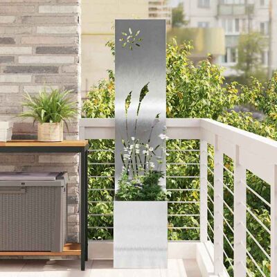 vidaXL Garten Sichtschutz-Leinwand Silber 32 x 150 cm Verzinkter Stahl vidaXL Garten Sichtschutz-Leinwand Silber 32 x 150 cm Verzinkter Stahl