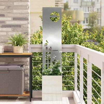 vidaXL Garten Sichtschutz-Leinwand Silber 32 x 150 cm Verzinkter Stahl vidaXL Garten Sichtschutz-Leinwand Silber 32 x 150 cm Verzinkter Stahl