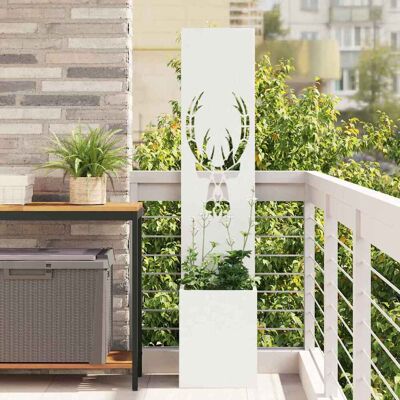 vidaXL Garten Sichtschutz-Leinwand Tiermuster Weiß 32 x 32 x 150 cm vidaXL Garten Sichtschutz-Leinwand Tiermuster Weiß 32 x 32 x 150 cm