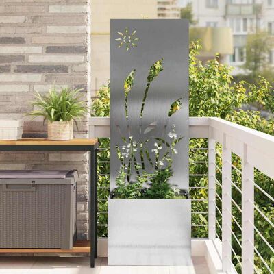 vidaXL Garten Sichtschutz-Leinwand Silber 50 x 32 x 150 cm Edelstahl vidaXL Garten Sichtschutz-Leinwand Silber 50 x 32 x 150 cm Edelstahl