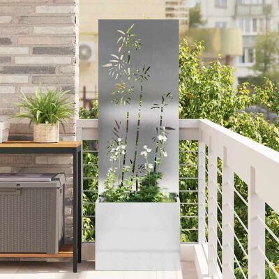 vidaXL Garten Sichtschutz-Leinwand Silber 50 x 32 x 150 cm Edelstahl vidaXL Garten Sichtschutz-Leinwand Silber 50 x 32 x 150 cm Edelstahl