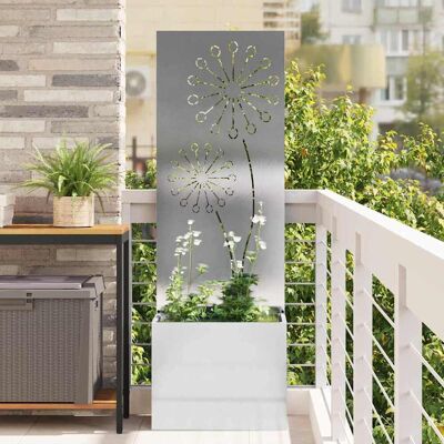 vidaXL Garten Sichtschutz-Leinwand Silber 50 x 32 x 150 cm Edelstahl vidaXL Garten Sichtschutz-Leinwand Silber 50 x 32 x 150 cm Edelstahl