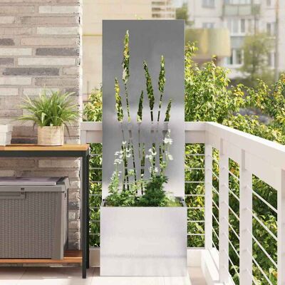 vidaXL Garten Sichtschutz-Leinwand Silber 50 x 32 x 150 cm Edelstahl vidaXL Garten Sichtschutz-Leinwand Silber 50 x 32 x 150 cm Edelstahl