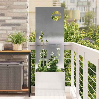 vidaXL Garten Sichtschutz-Leinwand Silber 50 x 32 x 150 cm Edelstahl vidaXL Garten Sichtschutz-Leinwand Silber 50 x 32 x 150 cm Edelstahl