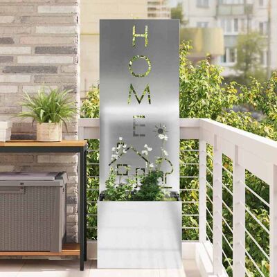 vidaXL Garten Sichtschutz-Leinwand Silber 50 x 150 cm Verzinkter Stahl vidaXL Garten Sichtschutz-Leinwand Silber 50 x 150 cm Verzinkter Stahl