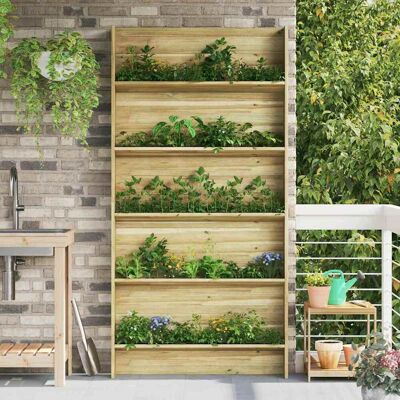 vidaXL Pflanzenregale Braun 90 x 15 x 180 cm Imprägniertes Kiefernholz vidaXL Pflanzenregale Braun 90 x 15 x 180 cm Imprägniertes Kiefernholz