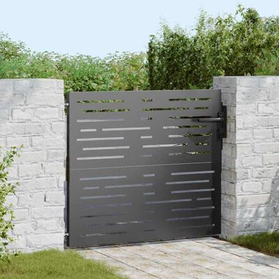 vidaXL Gartentor Schwarz 85 x 100 cm Pulverbeschichteter Stahl vidaXL Gartentor Schwarz 85 x 100 cm Pulverbeschichteter Stahl
