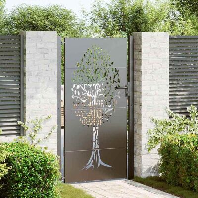 vidaXL Gartentor Schwarz 110 x 180 cm Pulverbeschichteter Stahl vidaXL Gartentor Schwarz 110 x 180 cm Pulverbeschichteter Stahl