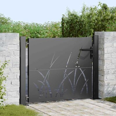 vidaXL Gartentor Schwarz 110 x 105 cm Pulverbeschichteter Stahl vidaXL Gartentor Schwarz 110 x 105 cm Pulverbeschichteter Stahl