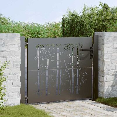 vidaXL Gartentor Schwarz 110 x 105 cm Pulverbeschichteter Stahl vidaXL Gartentor Schwarz 110 x 105 cm Pulverbeschichteter Stahl