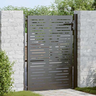 vidaXL Gartentor Schwarz 110 x 130 cm Pulverbeschichteter Stahl vidaXL Gartentor Schwarz 110 x 130 cm Pulverbeschichteter Stahl