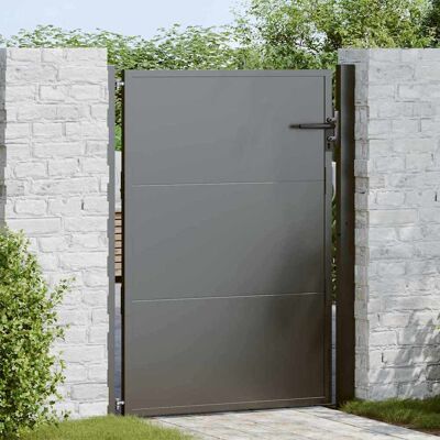 vidaXL Gartentor Schwarz 110 x 130 cm Pulverbeschichteter Stahl vidaXL Gartentor Schwarz 110 x 130 cm Pulverbeschichteter Stahl
