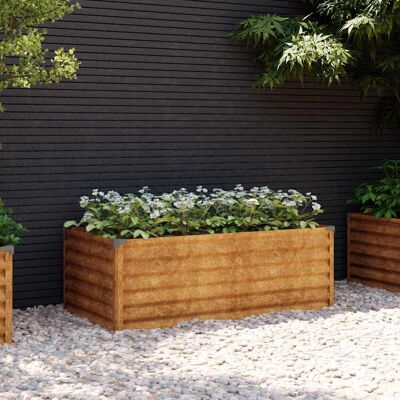 vidaXL Garten-Hochbeet 100 x 50 x 36 cm Cortenstahl vidaXL Garten-Hochbeet 100 x 50 x 36 cm Cortenstahl