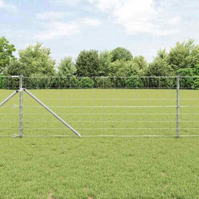 vidaXL Schweißdrahtzaun mit Spikes 25 x 0,8 m Verzinkter Stahl Silber vidaXL Schweißdrahtzaun mit Spikes 25 x 0,8 m Verzinkter Stahl Silber