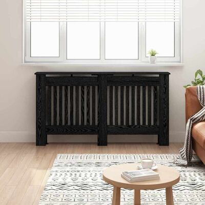vidaXL Heizkörperabdeckung Schwarze Eiche 152 x 19 x 81,5 cm vidaXL Heizkörperabdeckung Schwarze Eiche 152 x 19 x 81,5 cm