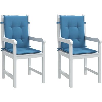 vidaXL Niedriglehner-Auflagen 2 Stk. Melange Blau 100x50x4 cm Stoff vidaXL Niedriglehner-Auflagen 2 Stk. Melange Blau 100x50x4 cm Stoff