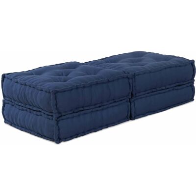 vidaXL Modulare Sofagarnitur 2 pcs Indigo 140 x 70 x 36 cm Stoff vidaXL Modulare Sofagarnitur 2 pcs Indigo 140 x 70 x 36 cm Stoff