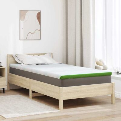 vidaXL Matratzenauflage Weiß und Grün 90 x 190 cm Jacquard Stoff vidaXL Matratzenauflage Weiß und Grün 90 x 190 cm Jacquard Stoff