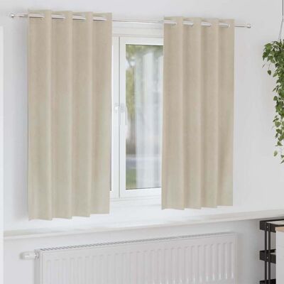 vidaXL Creme Polyester Vorhänge 140 x 175 cm - Vorhänge vidaXL Creme Polyester Vorhänge 140 x 175 cm - Vorhänge