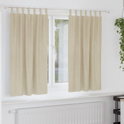 vidaXL Vorhänge Creme Polyester 140 x 175 cm Leicht Creme Vorhänge - Vorhänge vidaXL Vorhänge Creme Polyester 140 x 175 cm Leicht Creme Vorhänge - Vorhänge