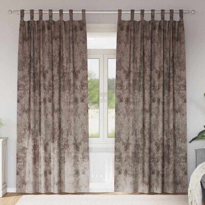 vidaXL Samtvorhänge mit Vorhängen 2 pcs Cappuccino 260 x 140 cm Samt vidaXL Samtvorhänge mit Vorhängen 2 pcs Cappuccino 260 x 140 cm Samt