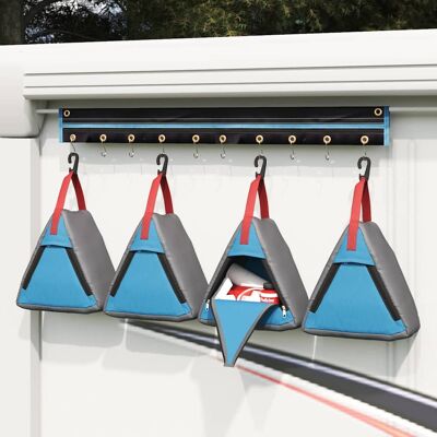 vidaXL Aufbewahrungstasche 4 pcs Grau und Blau 24 x 16 x 24 cm Oxford vidaXL Aufbewahrungstasche 4 pcs Grau und Blau 24 x 16 x 24 cm Oxford