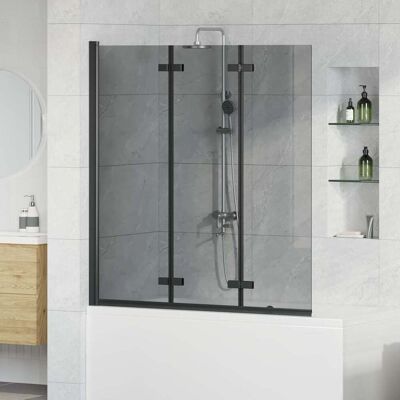 vidaXL Faltbare Duschtrennwand Schwarz 130 x 138 cm vidaXL Faltbare Duschtrennwand Schwarz 130 x 138 cm