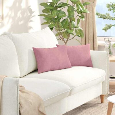 vidaXL Sofakissen 2 pcs Rosa 50 x 30 cm Cordstoff vidaXL Sofakissen 2 pcs Rosa 50 x 30 cm Cordstoff