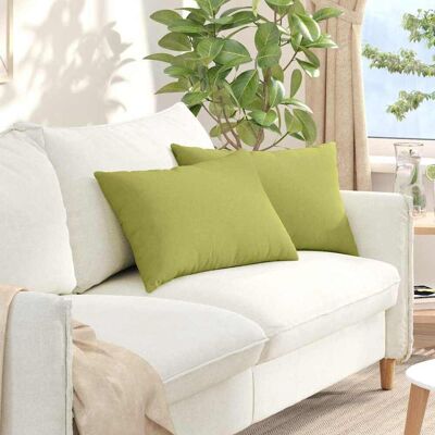 vidaXL Sofakissen 2 pcs Stoff Hellgrün 60 x 40 cm vidaXL Sofakissen 2 pcs Stoff Hellgrün 60 x 40 cm