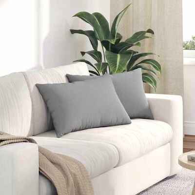 vidaXL Sofakissen 2 stk. Stoff Wolkengrau 60 x 40 cm vidaXL Sofakissen 2 stk. Stoff Wolkengrau 60 x 40 cm