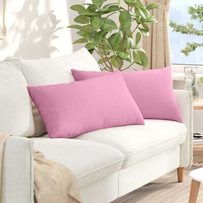vidaXL Sofakissen 2 pcs Rosa 80 x 40 cm Stoff vidaXL Sofakissen 2 pcs Rosa 80 x 40 cm Stoff
