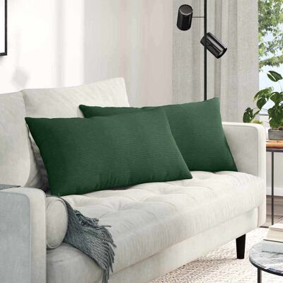 vidaXL Sofakissen 2 pcs Dunkelgrün 80 x 40 cm Cordstoff vidaXL Sofakissen 2 pcs Dunkelgrün 80 x 40 cm Cordstoff