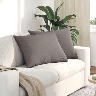 vidaXL Sofakissen 2 pcs Taupe 70 x 50 cm Stoff vidaXL Sofakissen 2 pcs Taupe 70 x 50 cm Stoff