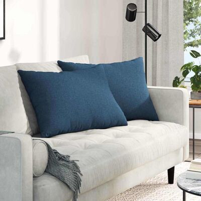 vidaXL Sofakissen 2 stk. Stoff Blau 70 x 50 cm vidaXL Sofakissen 2 stk. Stoff Blau 70 x 50 cm