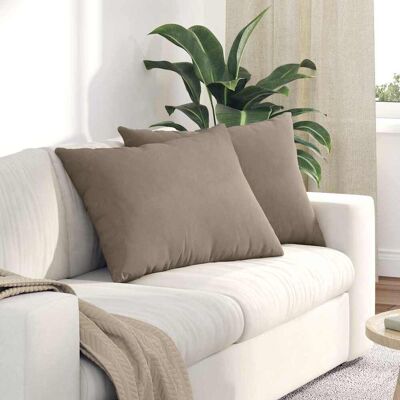 vidaXL Sofakissen 2 pcs Taupe 70 x 50 cm Stoff vidaXL Sofakissen 2 pcs Taupe 70 x 50 cm Stoff