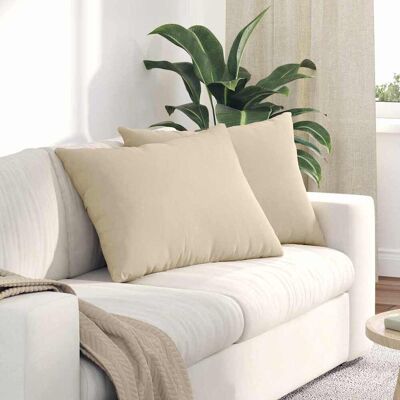 vidaXL Sofakissen 2 pcs Creme 70 x 50 cm Stoff vidaXL Sofakissen 2 pcs Creme 70 x 50 cm Stoff