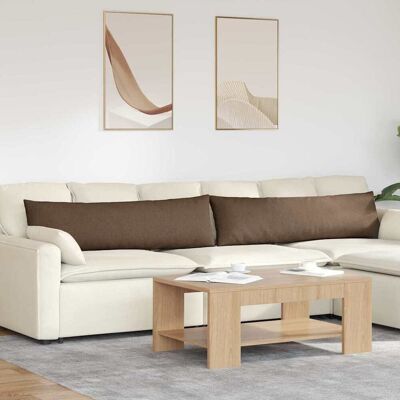 vidaXL Sofakissen 2 pcs Braun 145 x 40 cm Stoff vidaXL Sofakissen 2 pcs Braun 145 x 40 cm Stoff