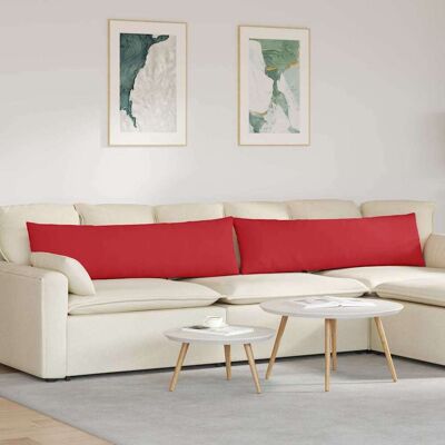 vidaXL Sofakissen 2 pcs Stoff Rot 145 x 40 cm vidaXL Sofakissen 2 pcs Stoff Rot 145 x 40 cm